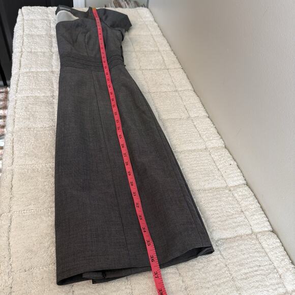 H&M Women’s Short Sleeve Gray Knee Length Dress Sz 8 Dainty Career Lined Office - Picture 6 of 9